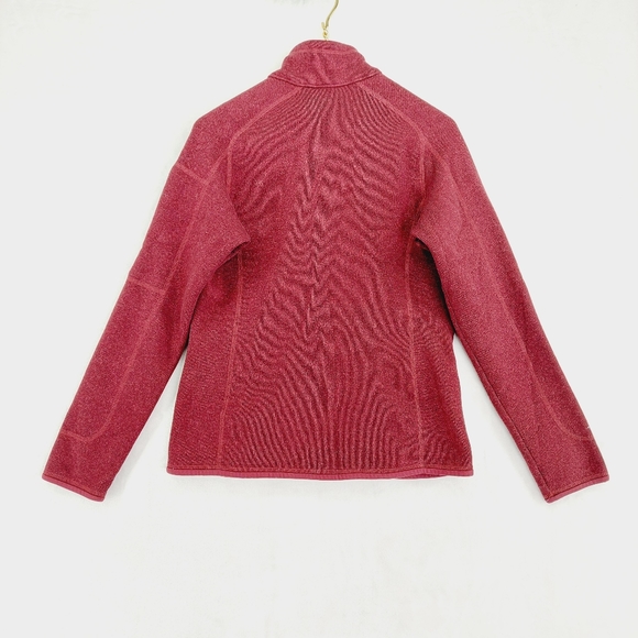 Patagonia Better Sweater Women's Fleece Jacket Burgundy Red Winter Ski Top P4032 - Picture 4 of 8